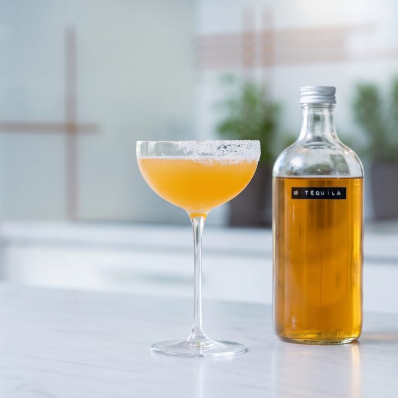 Alcohol free, virgin Margarita made with Non-alcoholic Tequila